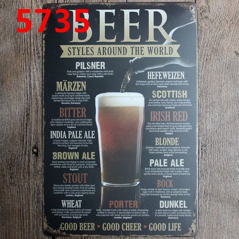 Не работает во время питья часов с декором "пивные банки" металлическая тарелка стены паба кухня ресторан домашнего искусства человек элемент декора номерной знак куадро A-5571 - Цвет: 5735