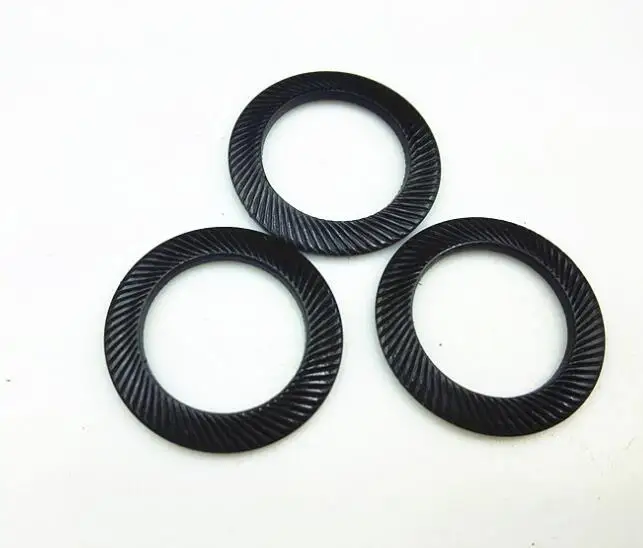 

100Pcs Lock Washers M3 M4 M5 M6 M8 M10 M12 Washers Black 65Mn Lock washers with doule faced printing DIN9250