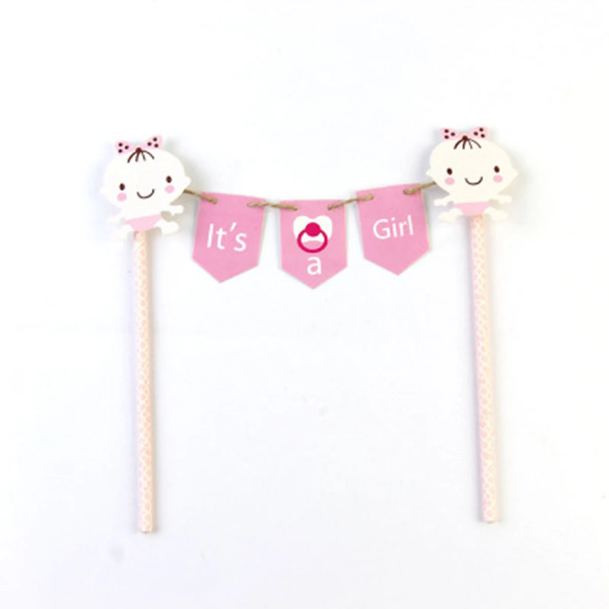 Yoriwoo Творческий Baby Shower кекс торт Топпер Бумага баннер его мальчик девочка Babyshower
