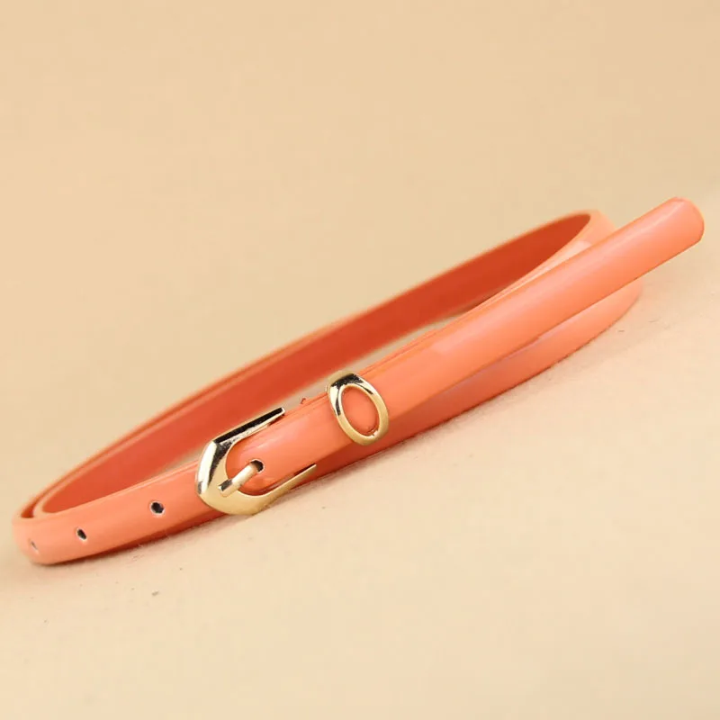 Модный тонкий универсальный ремень для женщин неоновый цвет маленький ремешок