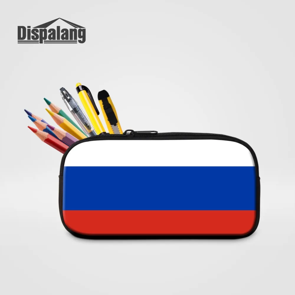 Чехол для карандашей с российским флагом женские школьные принадлежности милые