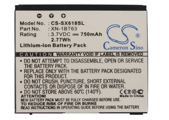 Аккумулятор Cameron Sino 750 мАч для Sharp SH6110 SH6110C SH6118 SH6118C|Аккумуляторы мобильных
