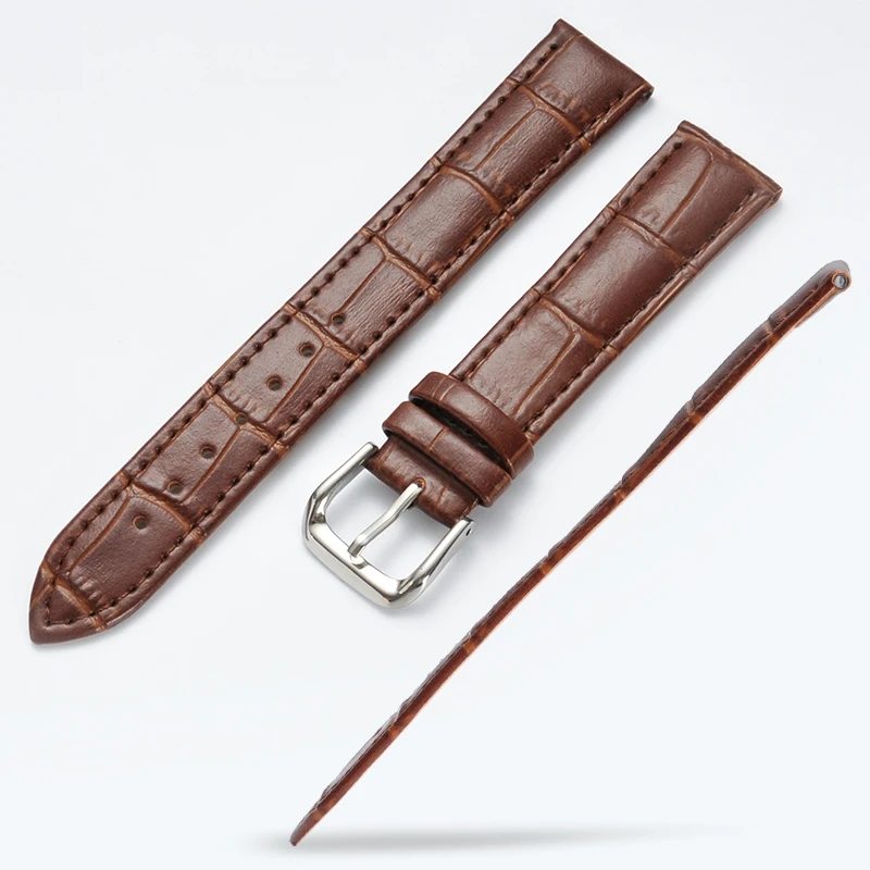 Genuine Leather Watchband For Men Women Watches Straps 14mm 15 16 17 18 19 20 21 22 23 24mm Wristbands With Tool Accessories