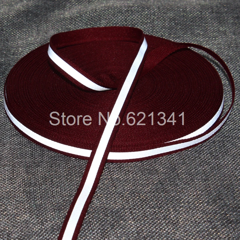 Burgundy Red Color 10mm*5mm High Bright Reflective Fabric Tape Webbing Ribbon (50 yards/lot) | Дом и сад
