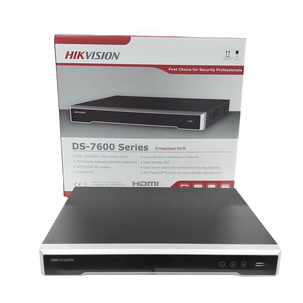 Hik оригинальная CH CCTV система DS 7608NI K2/8 P & 7616NI K2/16 Встроенный Plug Play 4K NVR с 8/16 2 SATA