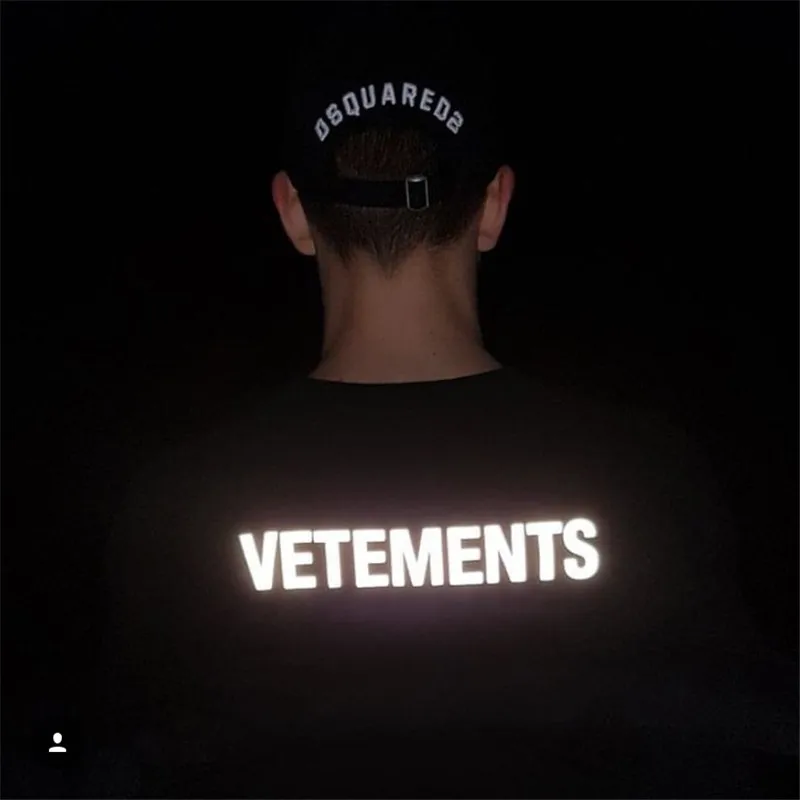 

Футболка Vetement для мужчин и женщин, стильная тенниска 18ss, майка с отражением, майка, лето 1:1