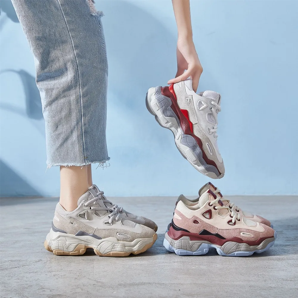 Обувь на толстой подошве Новинка 2019 года Корейская версия кожаных повседневных