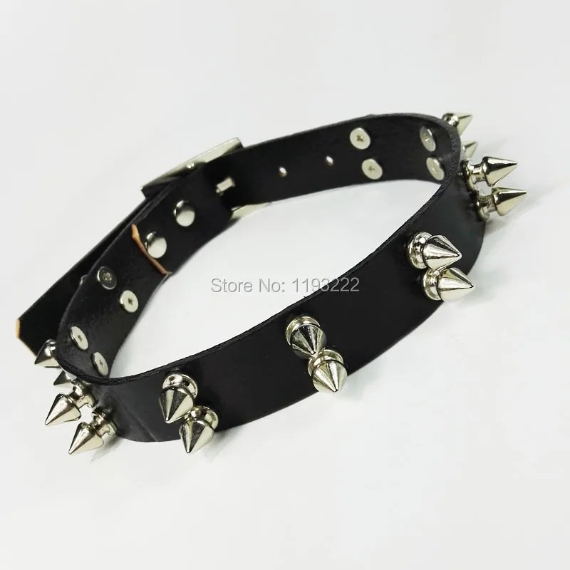 Женский кожаный ошейник ручной работы в готическом стиле|choker necklace|studded chokerpunk goth |