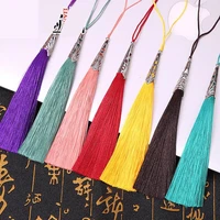 2pcs 9cm hang rope alloy cap silk tassel apparel sewing fabric tassel key tassels chinese characteristics gift ornaments pendant