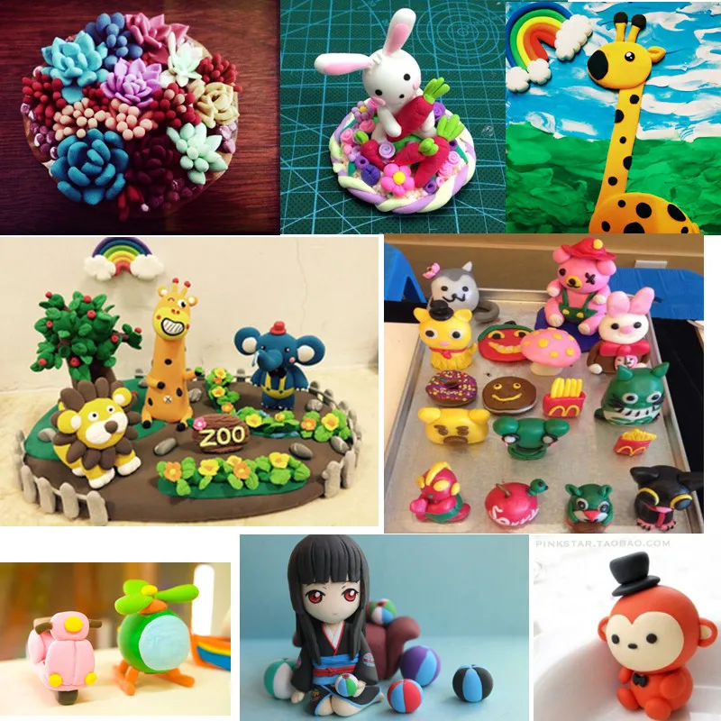 12 шт 24 36 шт./пакет светильник глины Цветной Playdough игрушки Slime Сухой Ручной литье