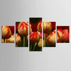 5 шт.компл. картина, красивый цветок тюльпана, HD Печать на холсте, живопись, художественная роспись, рисунок на холсте, декоративная живопись