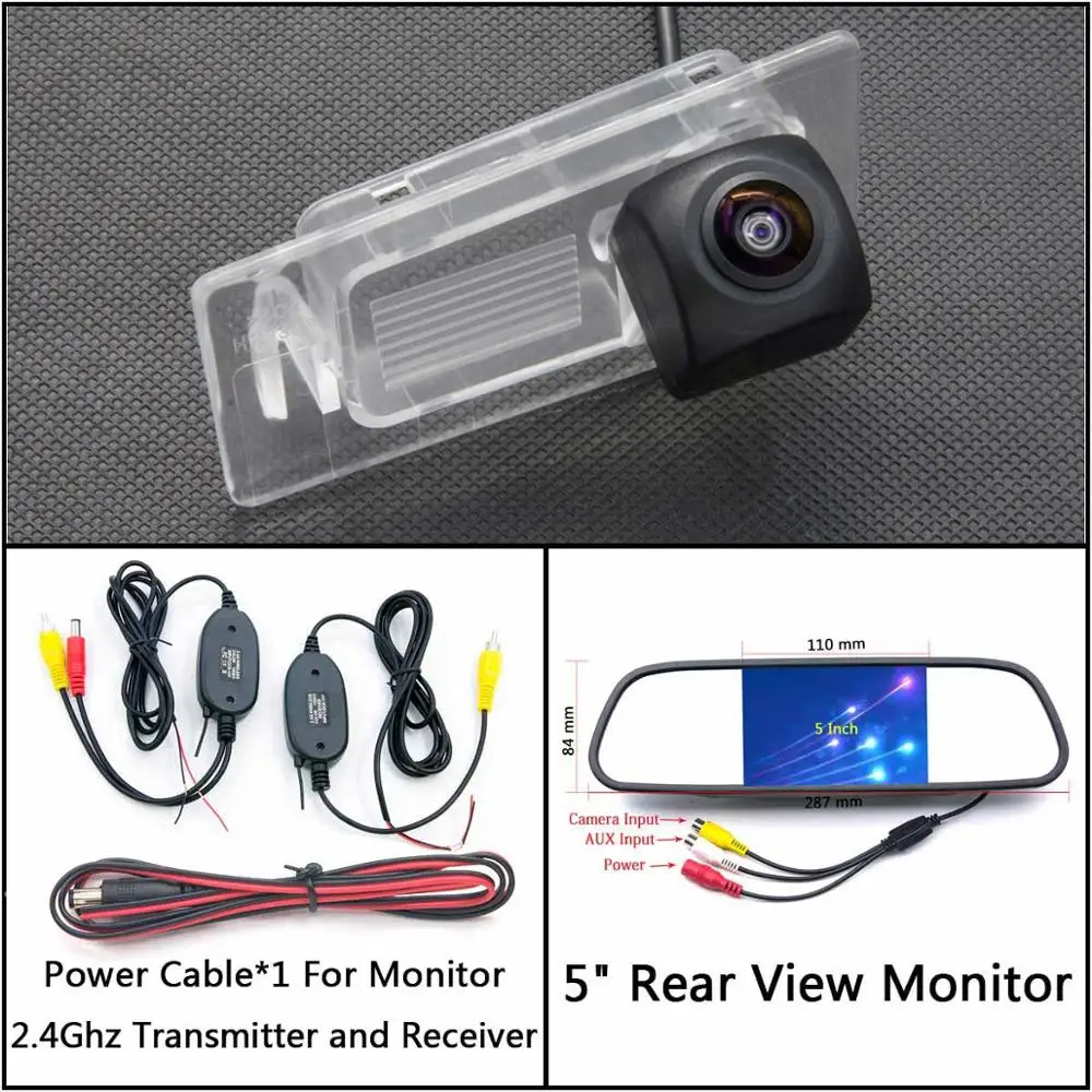 C Wireless 5 inch M 175 градусов HD резервная камера заднего вида для Kia Ceed 2 JD Wagon SW 5D 2012~ для hyundai Accent HC SEDAN автомобильный монитор - Название цвета: C Wireless 5 inch M