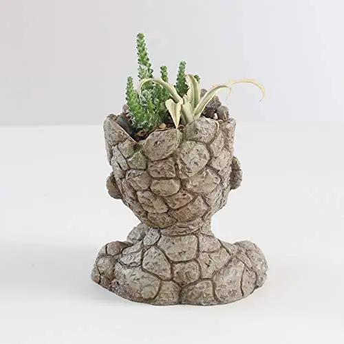Youfui горшок для садового растения ручка держатель смолы каменные человек