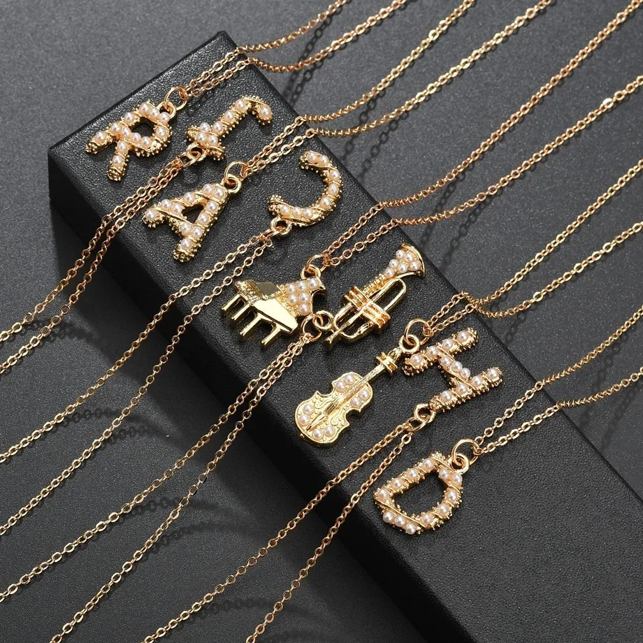 Новые творческие в форме музыкальных инструментов кулон ожерелье определённых