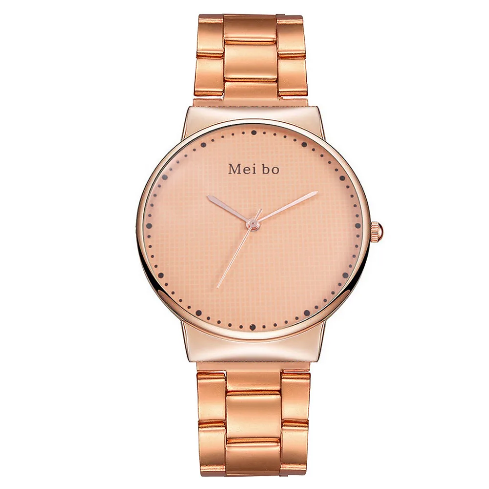 Женские Классические кварцевые часы montre femme аналоговые наручные из нержавеющей