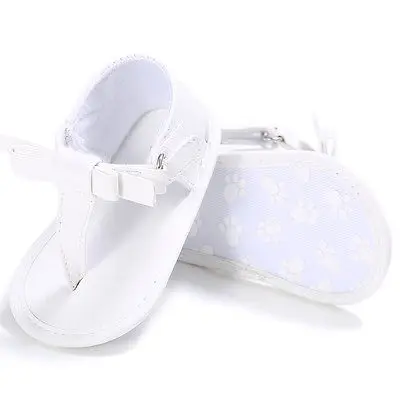 2017 г. Новая летняя обувь для маленьких девочек Вьетнамки с бантом сандалии мягкая