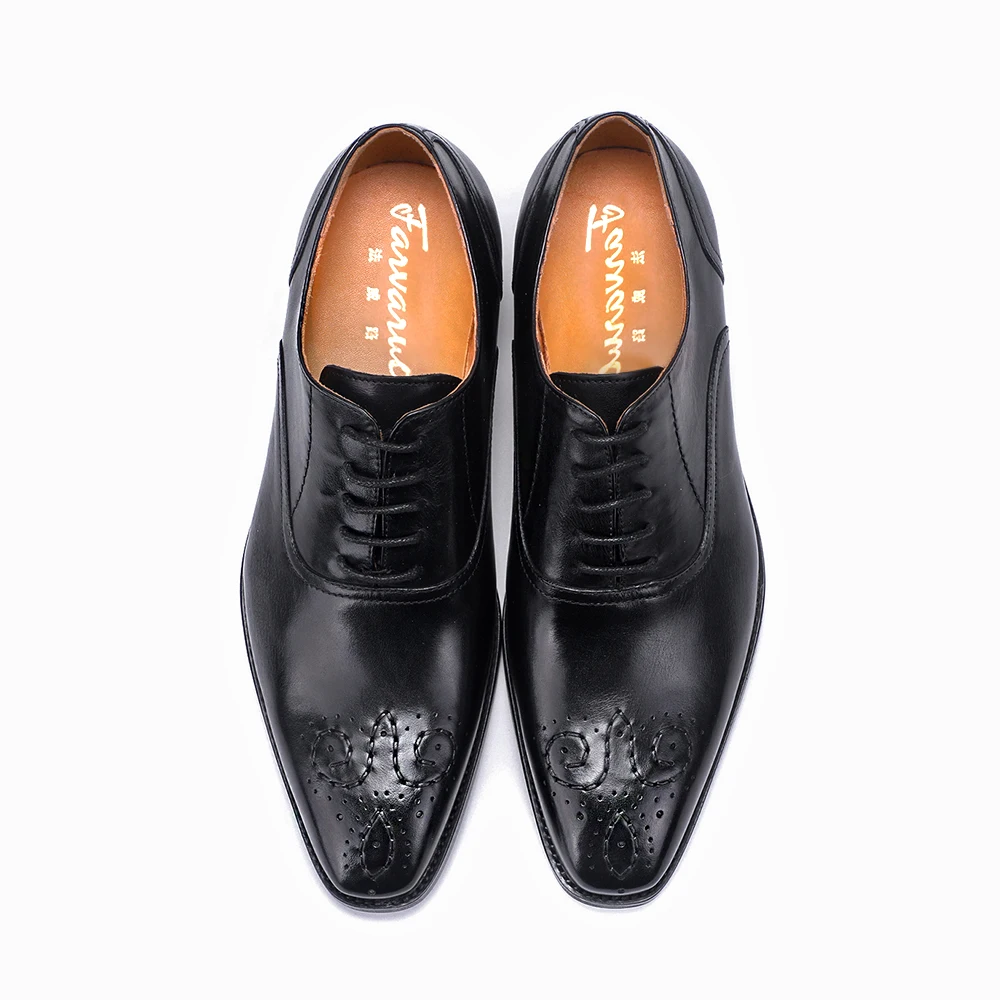 Farvarwo 2018 Mens Luxury Brand Business Oxford Shoes for Men Designer Lace Up Party Retro Oxfords Brogue Flats Derby | Обувь