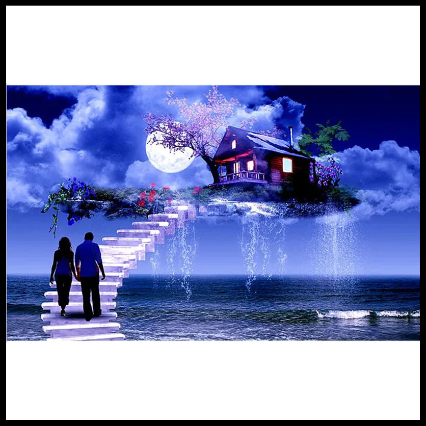 100% Full DIY 5D Diamond Painting Stairway to Heaven Cross Stitch Embroidery Patterns rhinestones Mosaic YF1599 | Дом и сад