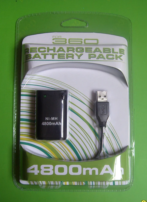 Черный/белый перезаряжаемый аккумулятор 4800 мАч с usb кабелем для зарядки
