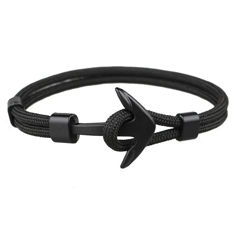 2019 Hot Fashion Whale Tail Anchor Bracelet Men Women Rope Chain Double Layer Wrap Leather Charm For Jewelry | Украшения и