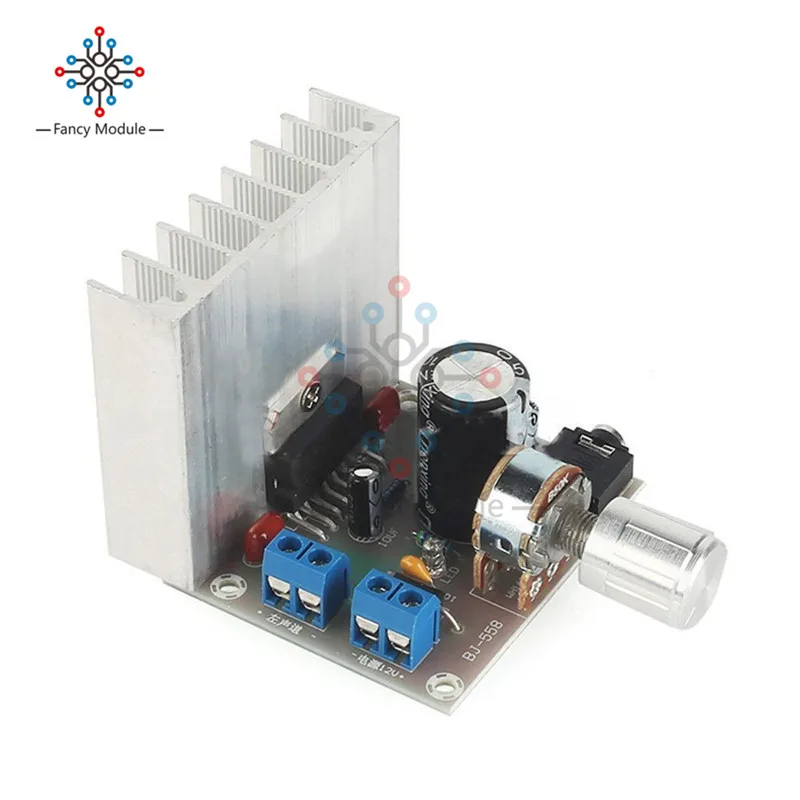 

TDA7377 Amplifier Board 2.0 Double Track No Noise Amplifier Module Bookshelf Speakers DC 12V Power 35W+35W Dual-channel Board