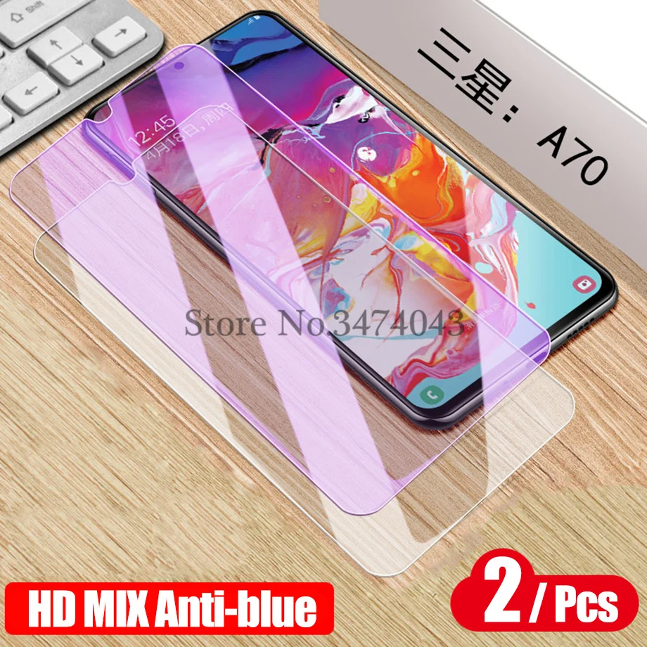2 шт закаленное стекло для samsung Galaxy A70 A60 A40s Защитное стекло для samsung Galaxy A40s A60 A70 защитная пленка