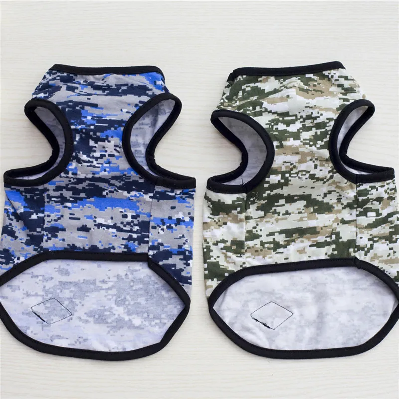 Модные милые камуфляжные жилеты для собак из 100% хлопка простые индивидуальные
