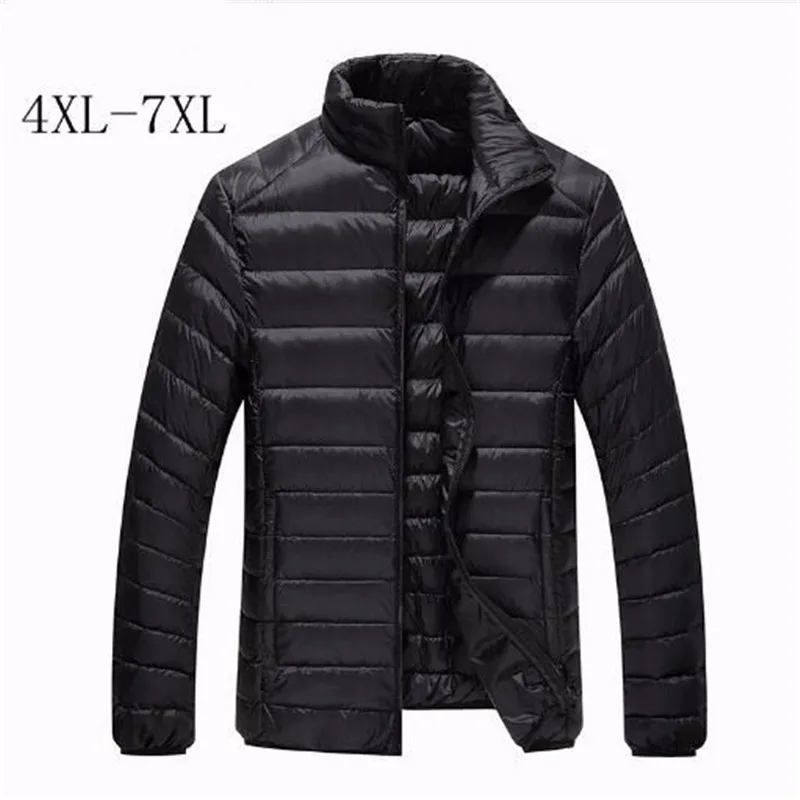 Бренд плюс 5XL 6XL 7XL ультра легкий пуховик мужской большой размер Мужская Легкая