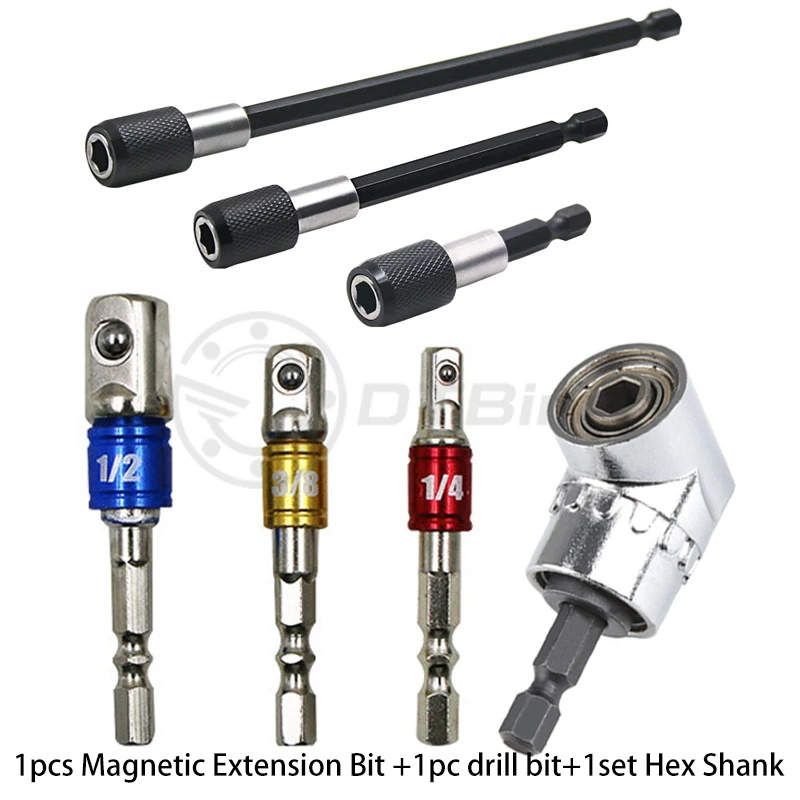 Многофункциональный 3 шт./компл. Магнитный удлинитель Отвертки Набор Quick Release 1/4 шестигранным хвостовиком инструменты сверла для отвертки DT6 - Цвет: M Style