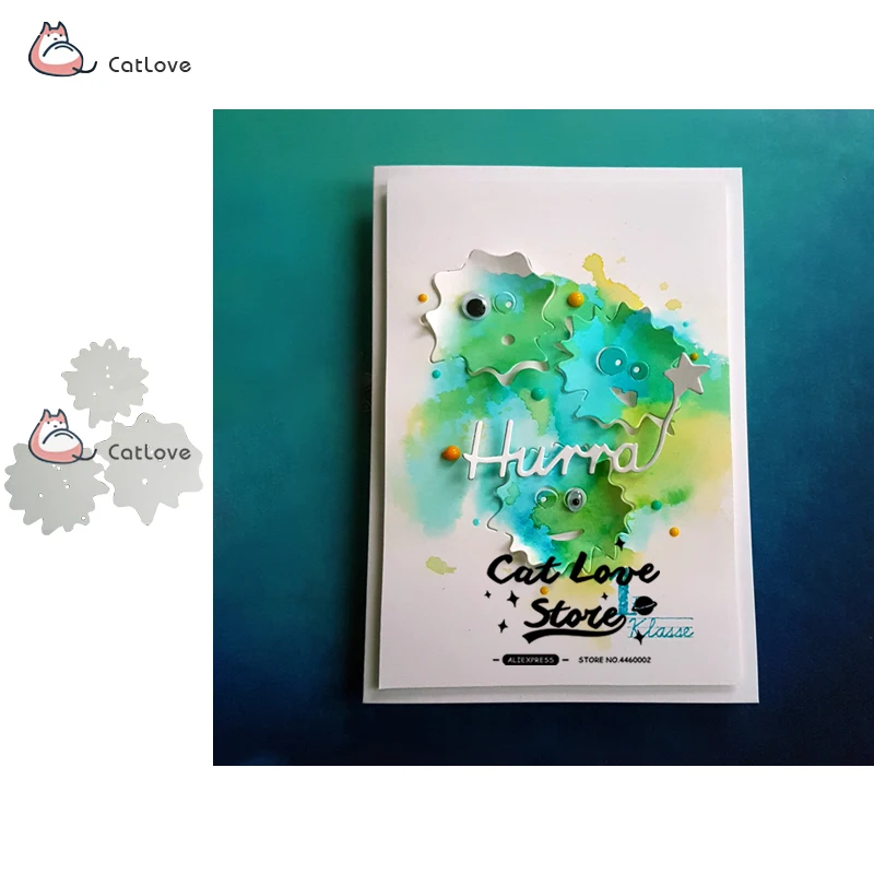 3 шт Монстер Огри трафареты для резки металла DIY бумажные карточки скрапбукинга