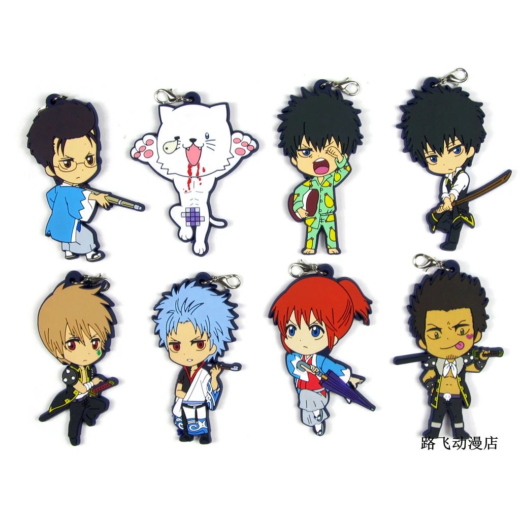 Экшн фигурка из аниме GINTAMA Leader Sakata Gintoki Shimura Shinpachi Sadaharu Okita Sougo Kondou Isao резиновый