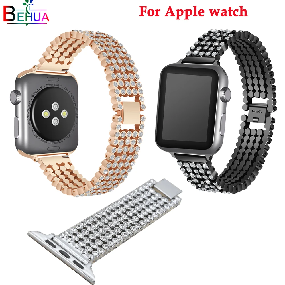 

Для Apple Series 38 мм 40 мм 42 мм 44 мм ремешок для часов сменный модный алмазный ремешок для iwatch серии 4 3 2 1 Смарт-часы