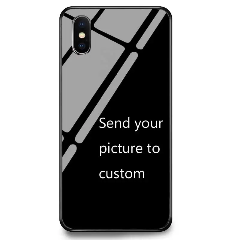 Customization Пользовательские Аниме Хацунэ Мику прозрачное закалённое стекло чехол для телефона s для Iphone 6 7 8 plus чехол для Iphone X XS MAX XR 6 S подарок - Цвет: Customization