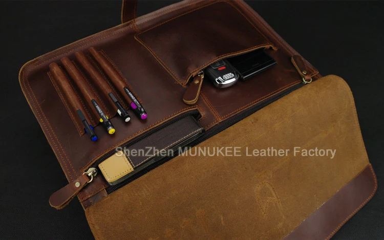 Luxury Italian Genuine Leather Men's Briefcase Business Bag Leather laptop briefcase Men Shoulder Bag Messenger Bag Tote Handbag
