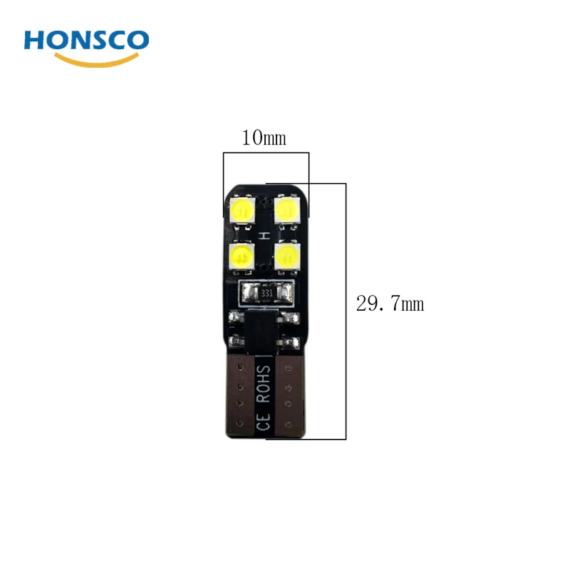 1 шт. 12 24 в грузовик T10 LED W5W CANBUS 8 SMD 3030 неполярность Нет ошибки 168 Поворотная сторона