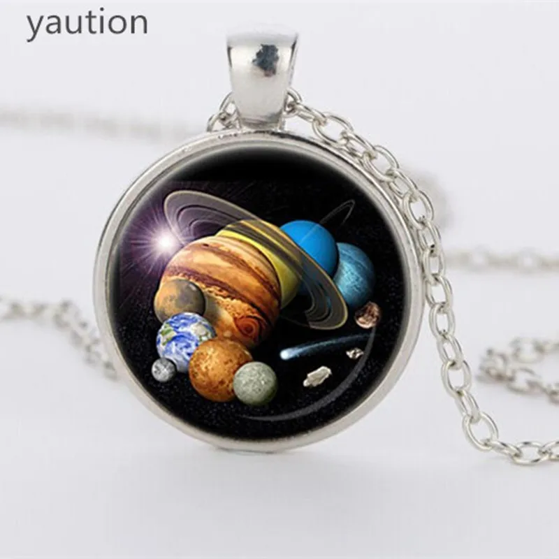 New SOLAR SYSTEM PENDANT Astronomy Pendant Space Jewelry galaxy Necklace Planet Multicolor Geek Gift | Украшения и аксессуары
