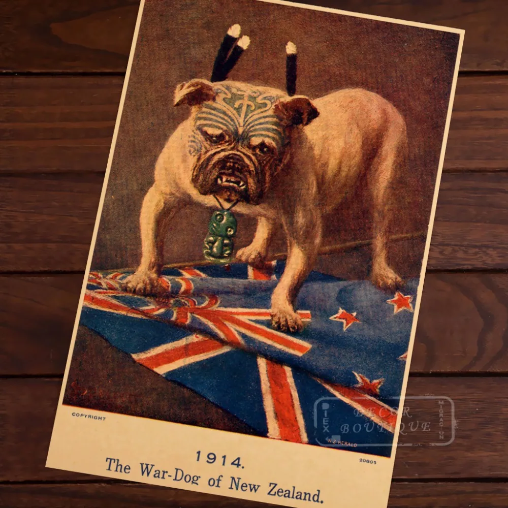 Винтажный настенный ретро постер The War of ANZAC Spirit с надписью Call You Новая Зеландия НЗ