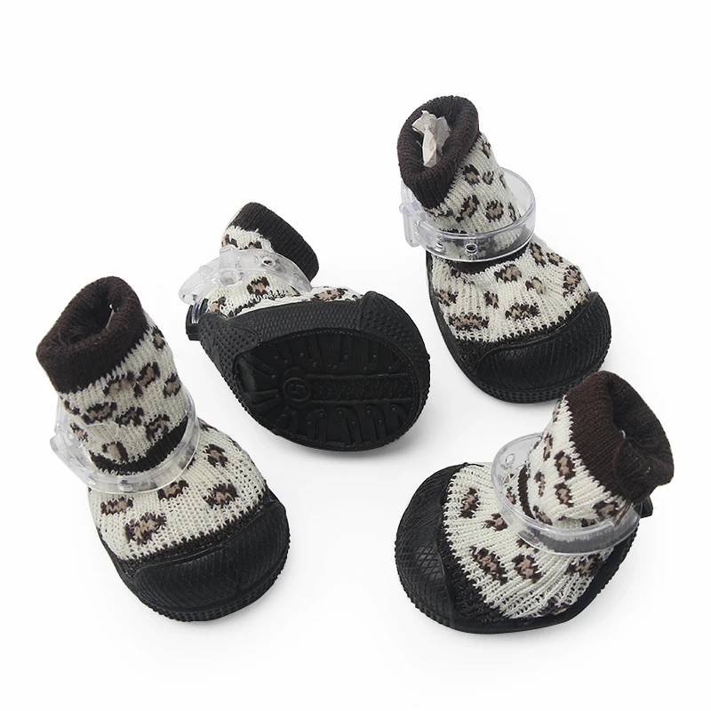 4 шт./компл. Нескользящие непромокаемые сапоги мягкая теплая обувь для маленьких