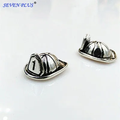Высокое качество 20 шт./лот 15 мм * 19 Античная Посеребренная огненная шляпа амулеты