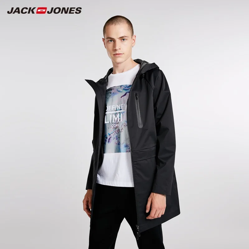 JackJones Мужская куртка с капюшоном Тренч длинная модный стиль мужская одежда 218321523 |
