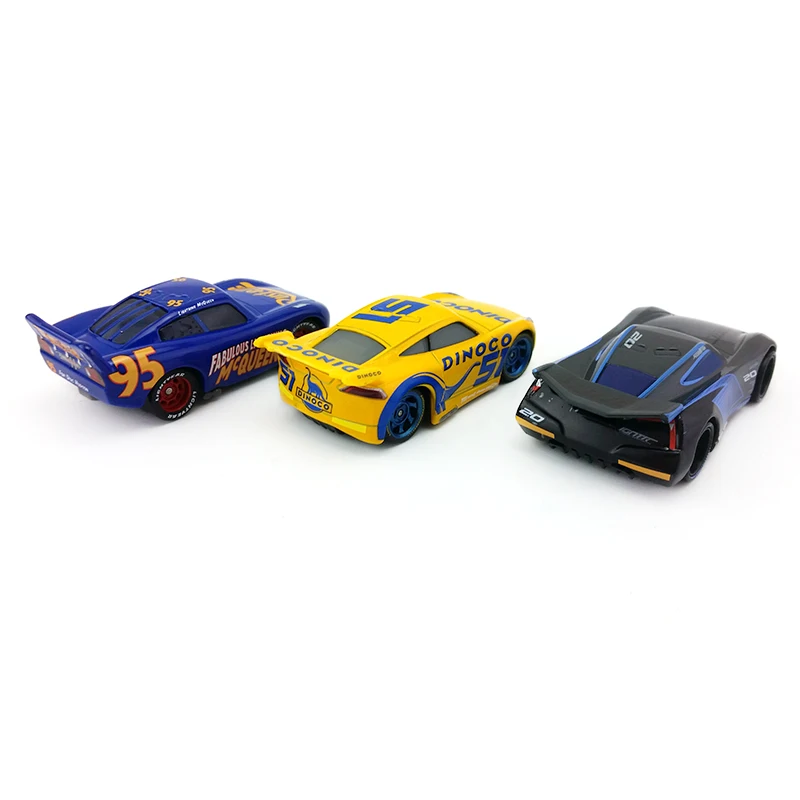 Disney Pixar тачки 3 сказочные Mcqueen & Dinoco Cruz Ramirez Jackson Storm литье под давлением игрушечный