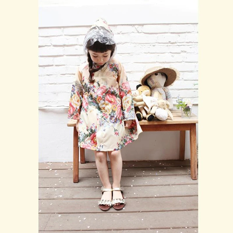 Лидер продаж 2020 милый большой цветок для детей и взрослых Модный Плащ дождевик