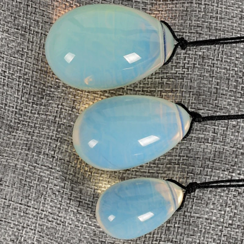 3 Pc Opalite Yoni Egg Pelvic Exercise Jade Eggs Vaginal Muscle Tightening Drilled Vagina Firming Massage Stone Ball | Красота и