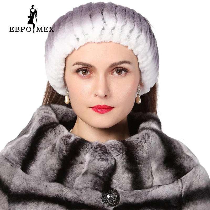 Зима женщины меха повязки трикотажные рекс кролика галстуков для натуральный