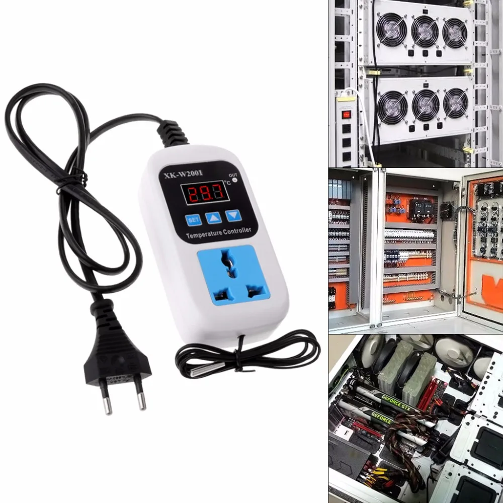 AC110 220V с гнездом цифрового термостата 50 ~ 110C переключатель регулятора