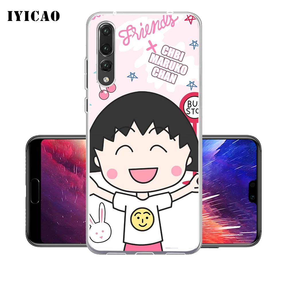 IYICAO Чиби Маруко мультяшный Мягкий силиконовый чехол для телефона Huawei P30 P20 Pro P10 P9 P8