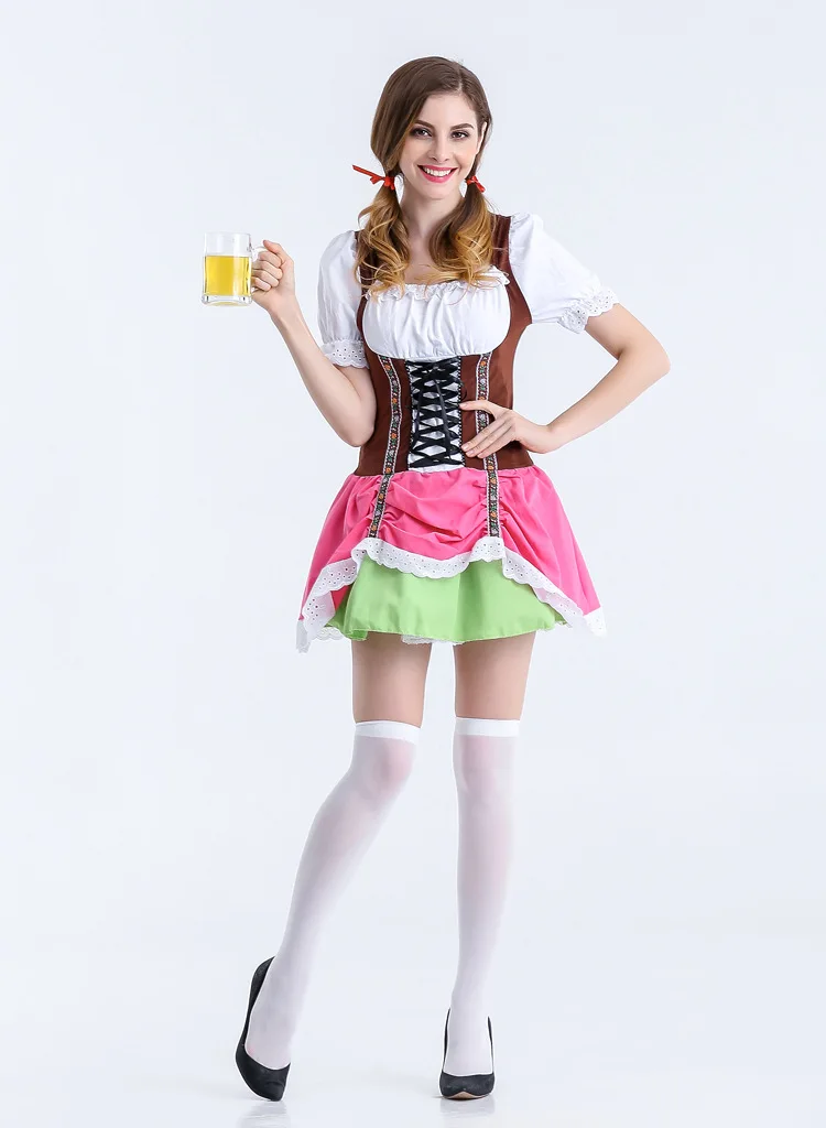 Горячая Dirndl Немецкий Октоберфест баварский пивной вонь костюм горничной наряд