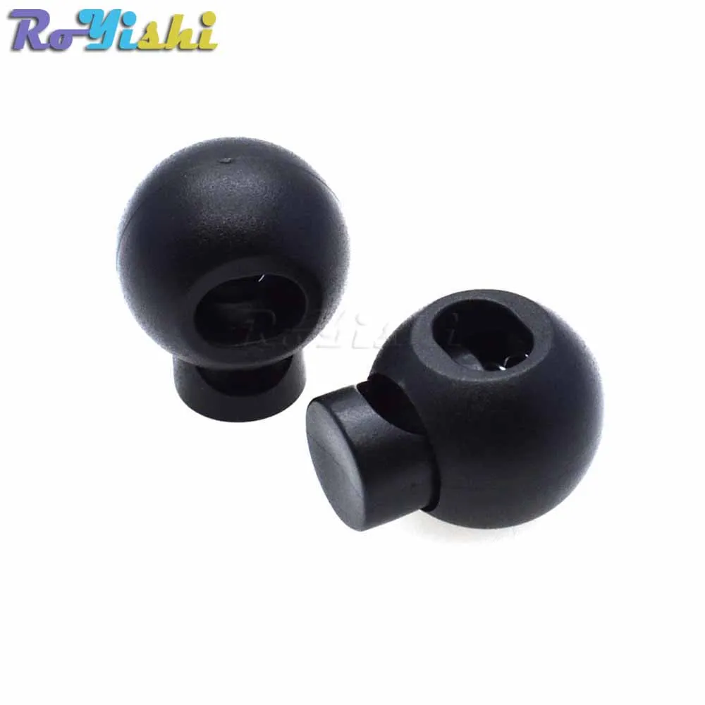 

1000pcs/pack Plastic Cord Lock Round Ball Toggle Stopper Toggle Clip Widely For Bag Backpack/Clothing