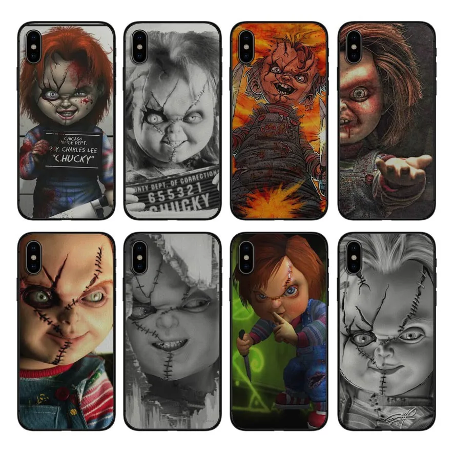 OUTMIX Чаки обои Симпатичные из мягкого ТПУ чехол оболочка для iPhone 8 8plus XS max XR 7 7plus 6 6s