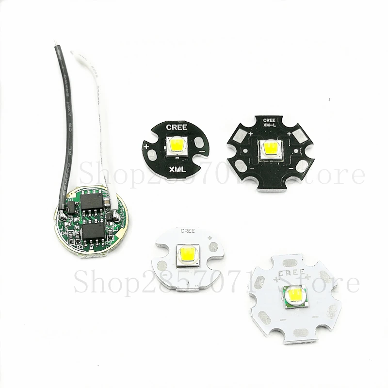 Cree XML XM L T6 10W светодиодный on 16 20mm Black/ White PCB + DC3.7V 5 драйвер|cree xml|cree xml 10wcree t6 10w |